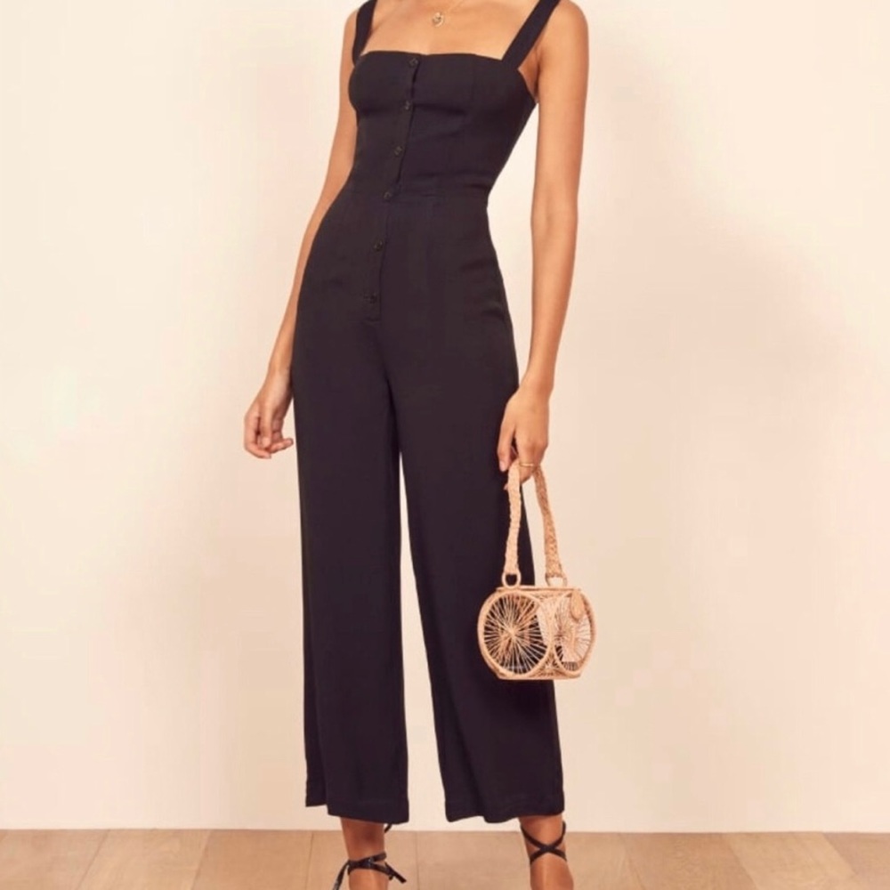 Reformation Della Button Jumpsuit